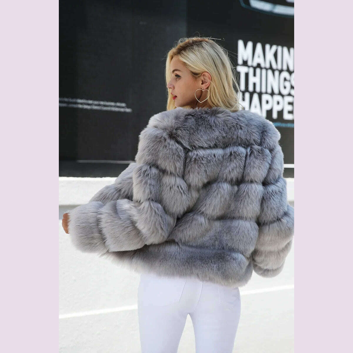 KIMLUD, Women Faux Fur Coat Autumn Winter High Quality Fluffy Short Coat Faux Fur Jacket Ladies furry Fashion Tops, KIMLUD Womens Clothes