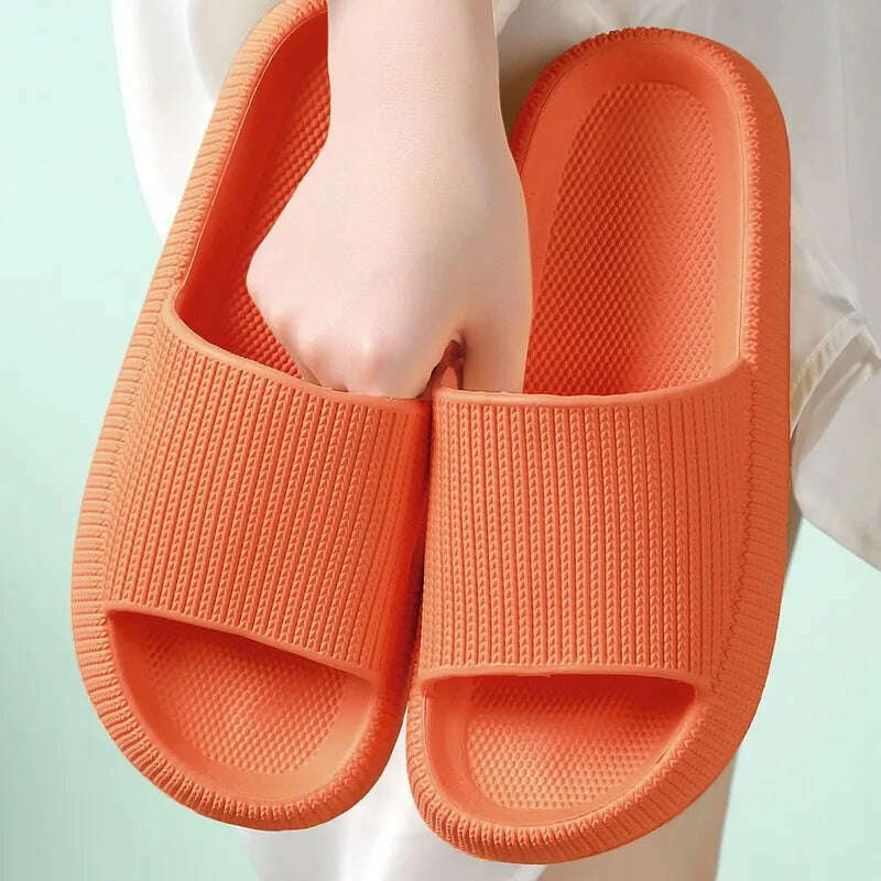 KIMLUD, Women  Slippers Thick Sole Summer Men Beach Slides Bathroom Anti-Slip Slipper Soft Sandals Fashion Flip-Flops Ultra-Light Shoes, KIMLUD Womens Clothes