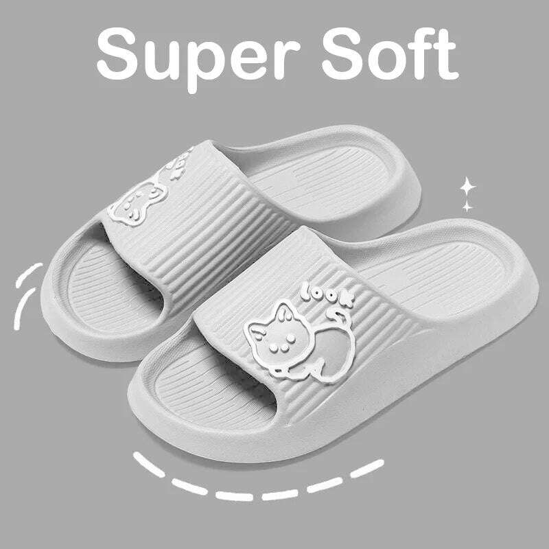 KIMLUD, Women  Slippers Thick Sole Summer Men Beach Slides Bathroom Anti-Slip Slipper Soft Sandals Fashion Flip-Flops Ultra-Light Shoes, KIMLUD Womens Clothes