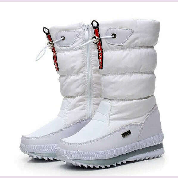 Women Snow Boots Platform Winter Boots Thick Plush Waterproof Non-slip Boots Fashion Women Winter Shoes Warm Fur Botas mujer - KIMLUD