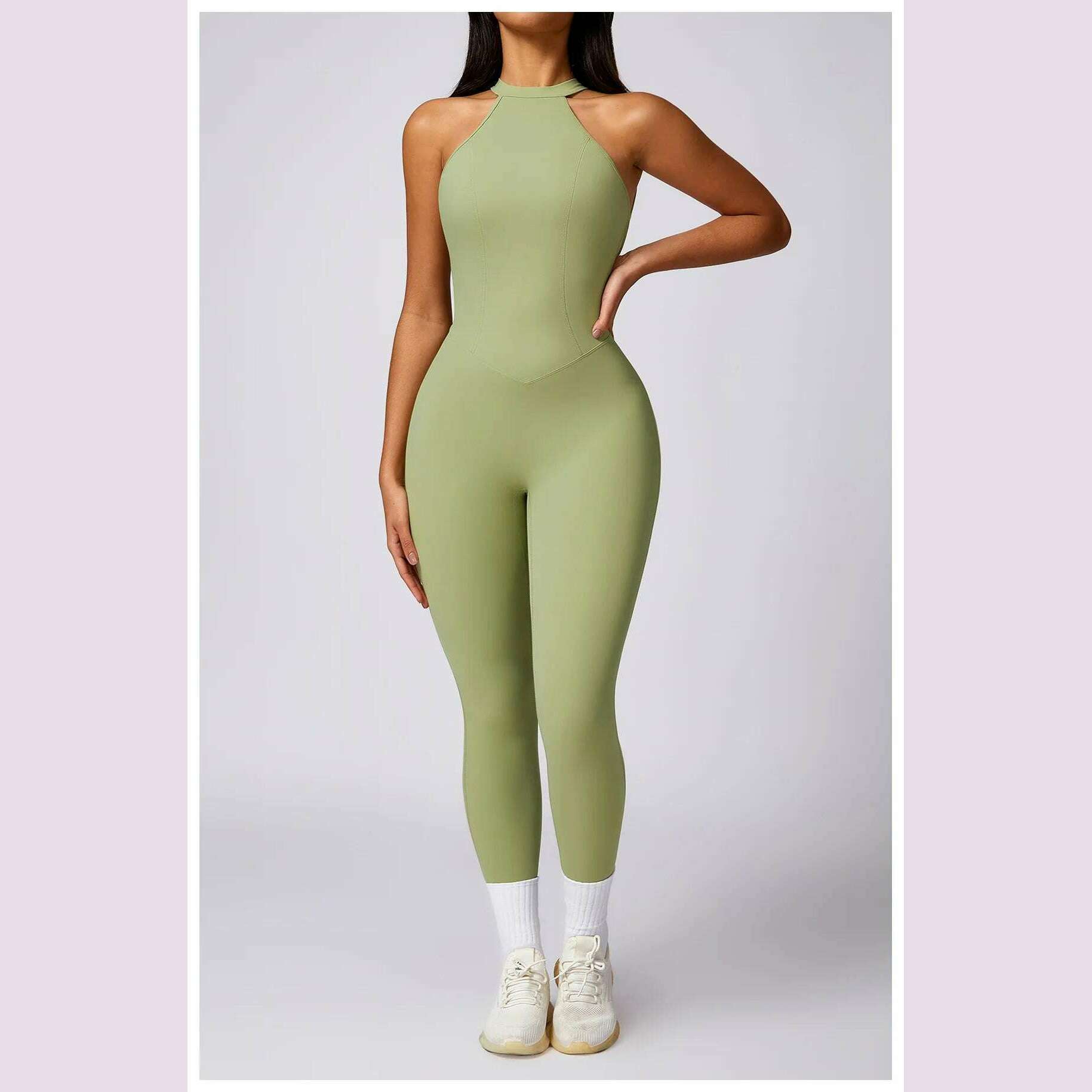 KIMLUD, Women's 2024 New INS Network Red Same Hip Lift Back Outdoor Running Tight Exercise Quick Dry Yoga  Fitness Jumpsuit, Light Green / XL, KIMLUD APPAREL - Womens Clothes