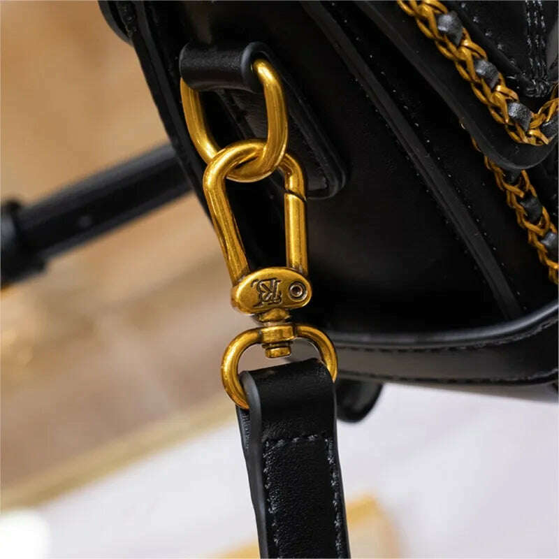 Women's handbag genuine diamond grid handbag women's 2024 new high-end designer crossbody shoulder small square bag - KIMLUD