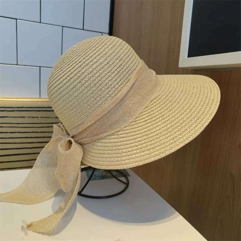 KIMLUD, Women's Hat Hats for Women Summer Straw Sun Hats Men's Caps Sun Protection Beach Summer Women Men Panama Straw Hat Gorras Hombre, 3 / 56-58cm(adults), KIMLUD APPAREL - Womens Clothes