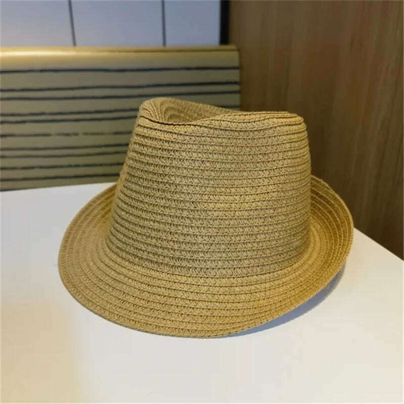 KIMLUD, Women's Hat Hats for Women Summer Straw Sun Hats Men's Caps Sun Protection Beach Summer Women Men Panama Straw Hat Gorras Hombre, 1 / 56-58cm(adults), KIMLUD APPAREL - Womens Clothes