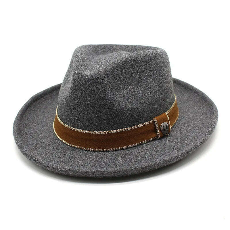 KIMLUD, wool fedora for women men fedoras lady hat two toned felt church hat unisex  bowknot  jazz hat for men and women wholesale price, 20 / 55-58cm, KIMLUD APPAREL - Womens Clothes