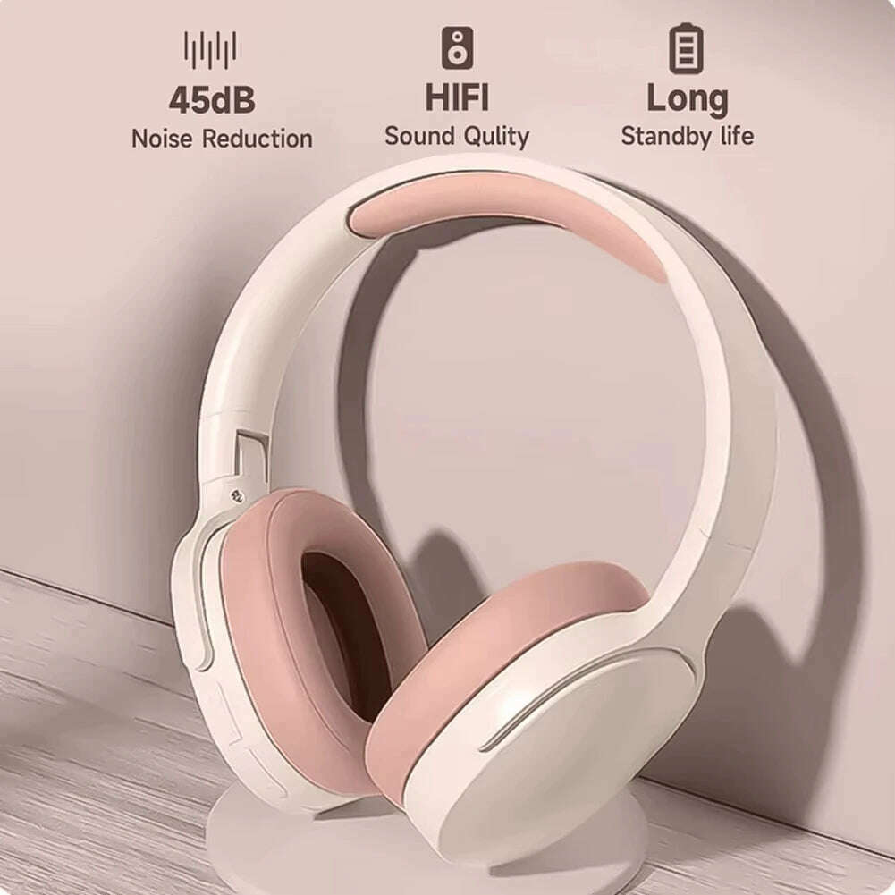 KIMLUD, Xiaomi Wireless Headphones P2961 Bluetooth 5.3 Over-ear Earphone For Samsung iPhone Stereo Hifi Headset Game Earbuds With Mic, KIMLUD Womens Clothes