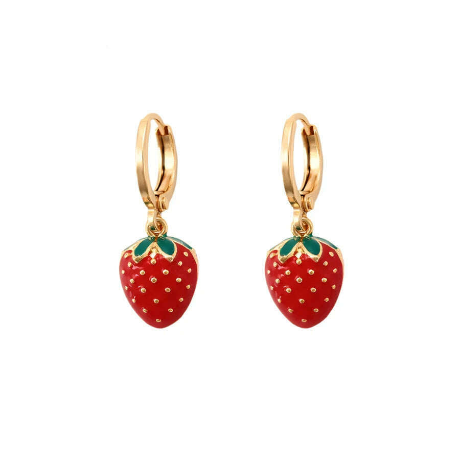 Xuping Jewelry Fashion Fruit Серьги  Design Elegant Fashion Huggies Earring of Charm Lovely Style for Women Girl A00889023 - KIMLUD