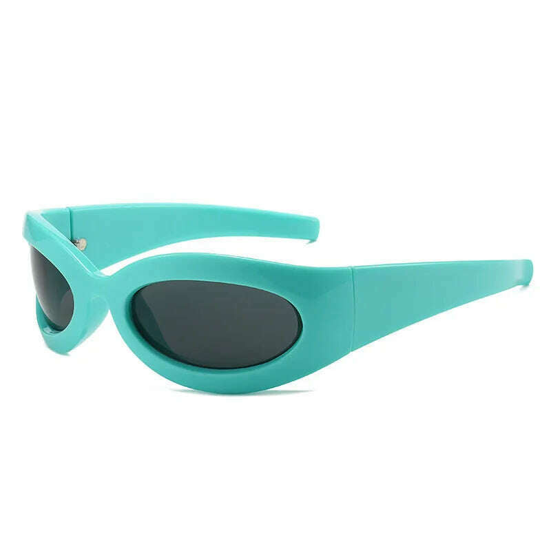 KIMLUD, Y2K Vintage Punk Cat Eye Sunglasses Women For Men Trending Sun Glasses Fashion Luxury Brand Designer Cycling Sport Goggle UV400, Blue Black / As the picture, KIMLUD Womens Clothes