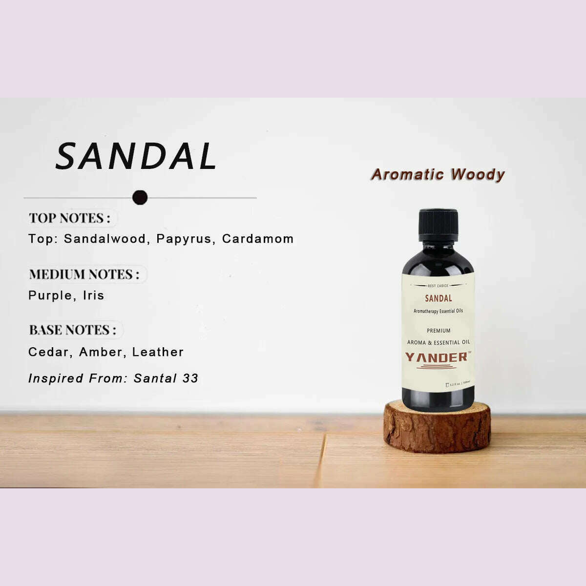 KIMLUD, YANDER 100ml Sandalwood Essential Oil Aromatic Woody Fragrance Oil Santalwood Amber Leather No.33 Unisex Eau De Parfum Santal Pe, KIMLUD Womens Clothes