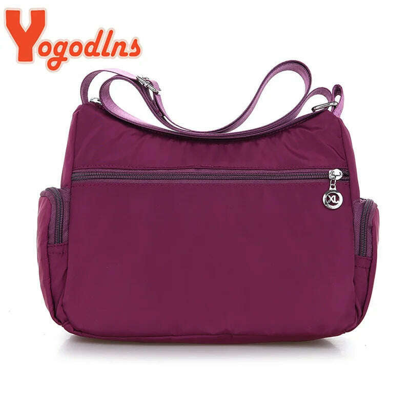 KIMLUD, Yogodlns Oxford Waterproof Shoulder Bag Women Casual Crossbody Bag Multifunction Shopping Handbag Large Capacity Messenger Bag, KIMLUD Womens Clothes