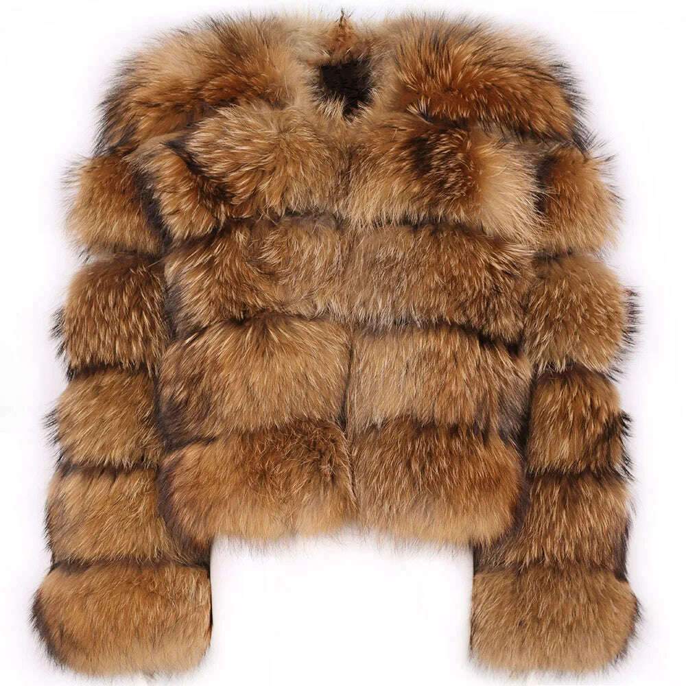 KIMLUD, YOLOAgain Real Fox Fur Jacket Women 2024 Winter Outerwear Fox Fur Coat, As Shown 5 / M, KIMLUD APPAREL - Womens Clothes