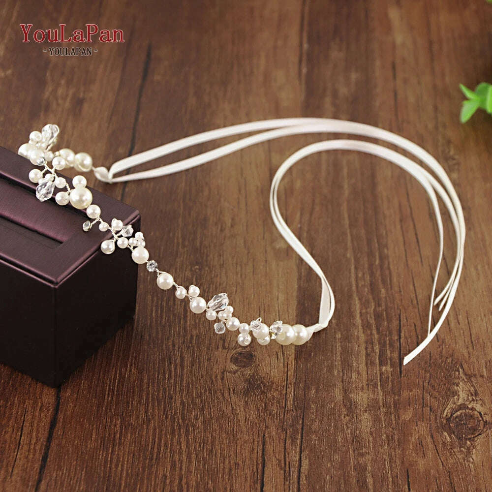 YouLaPan HT03-S Wedding Garters Pearl and Crystal Leg Ring Sexy Garters for Women/Bride Thigh Ring Bridal Leg Garter Thign Ring - KIMLUD