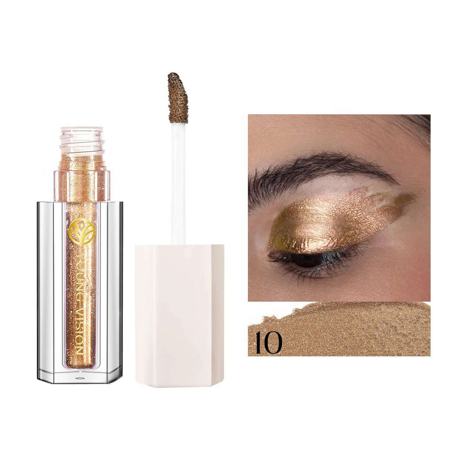 YOUNG VISION 12 Color Shining eye shadow Pearl Polarization Brightening Liquid eye shadow Liquid - KIMLUD