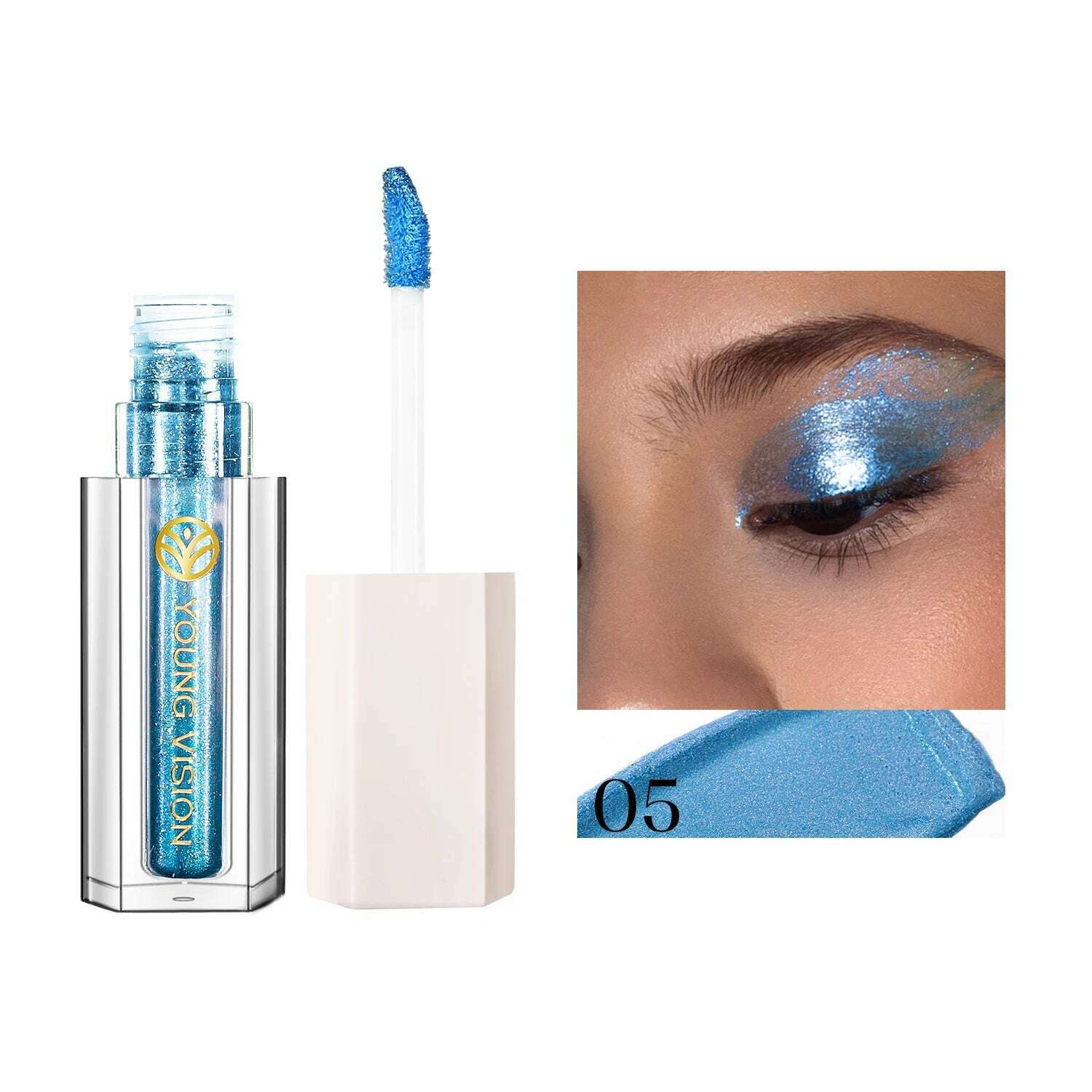 YOUNG VISION 12 Color Shining eye shadow Pearl Polarization Brightening Liquid eye shadow Liquid - KIMLUD