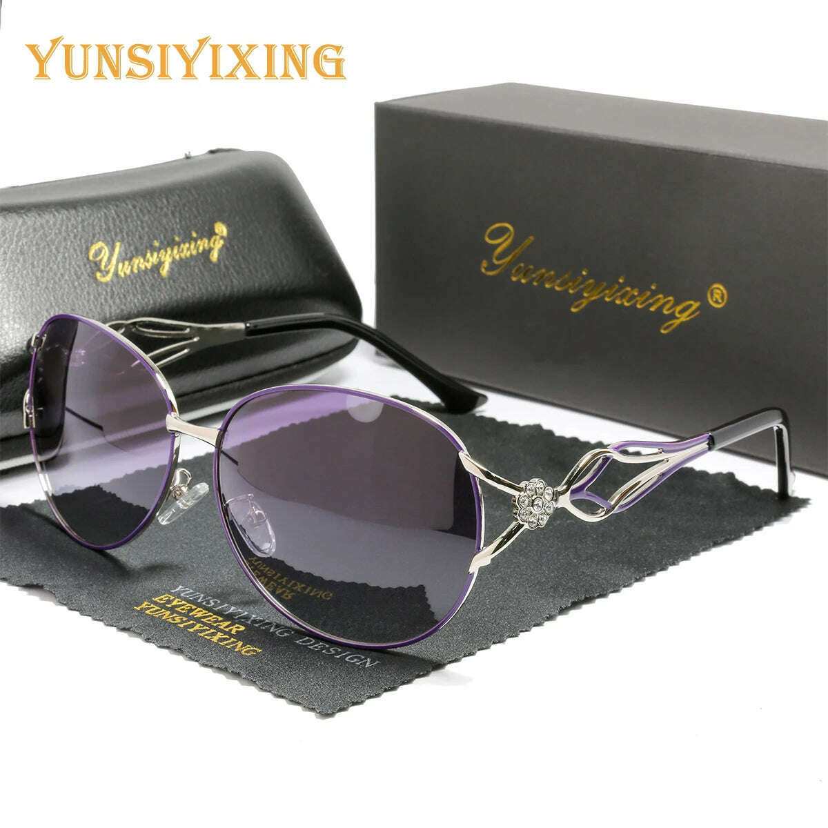 KIMLUD, YSYX Polarized Sunglasses Women Brand Butterfly Sun Glasses Luxury UV400 Driving Woman Fashion Eyewear Lunettes De oleil 2023, Purple / CHINA / Other, KIMLUD Womens Clothes
