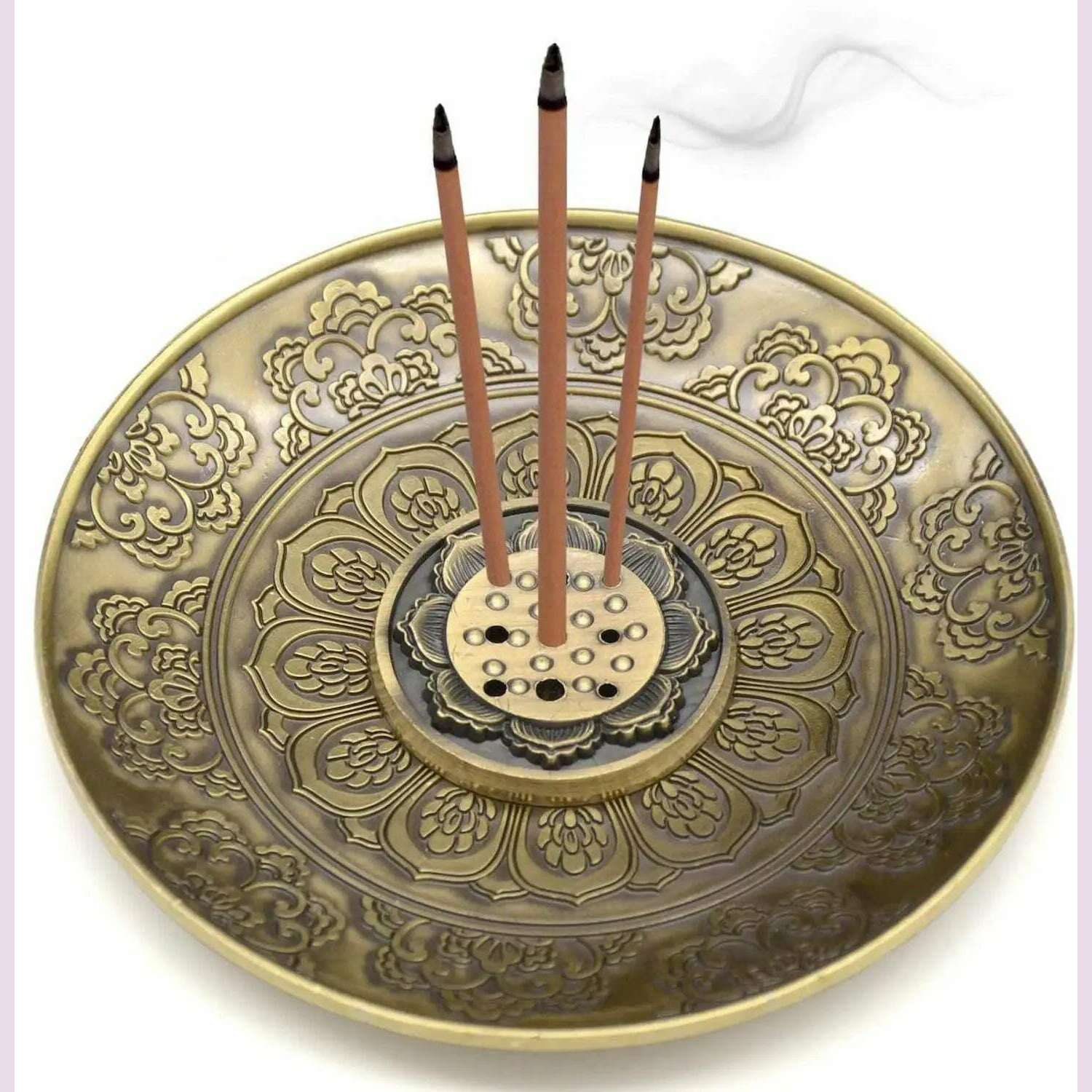 YXY Dragon and Phoenix Stick Incense Holder Chinese Zodiac Metal Tibetan Incense Burner Best for Collectibles Small Home Decor - KIMLUD