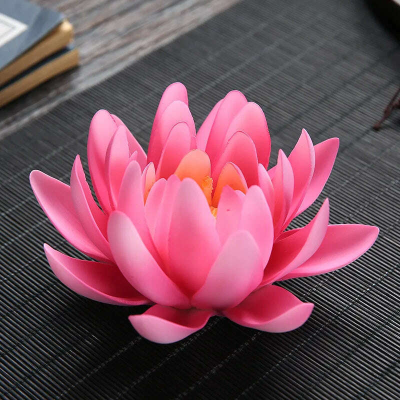 KIMLUD, Zen Ceramic Censer Handicrafts Home Ornaments Water Lily Incense Burner Lotus Incense Stick Holder, I, KIMLUD APPAREL - Womens Clothes